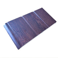 Panneau de revêtement mural extérieur de haute qualité Panneaux sandwich en mousse PU Maison préfabriquée Revêtement extérieur en bois de couleur Matériau isolé
