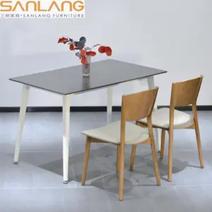 luxury dining setting slate metal frame K/D pack conferences public furniture supplier party cake chairs and tables for events