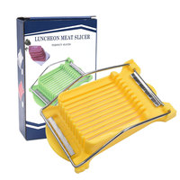 Luncheon Meat Slicer PP Plastic Multifunctioneel roestvrijstalen mes Automatisch milieuvriendelijk voedsel Fruit Groenten Ei Kaas