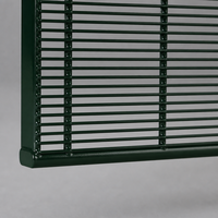 Clôture en treillis métallique de sécurité 358, panneau anti-escalade soudé avec grille horizontale dense pour périmètre