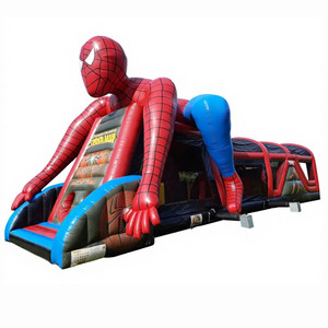 Château gonflable Spiderman <span class=keywords><strong>de</strong></span> qualité commerciale avec toboggan <span class=keywords><strong>et</strong></span> <span class=keywords><strong>mur</strong></span> d'escalade à louer - Product Image 5