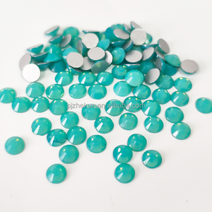 Zk màu xanh lá cây Opal SS3-SS40 không sửa chữa kính Rhinestone pha lê phẳng trở lại đá quý kim cương Nail Art DIY thủ công phụ kiện - Product Image 1