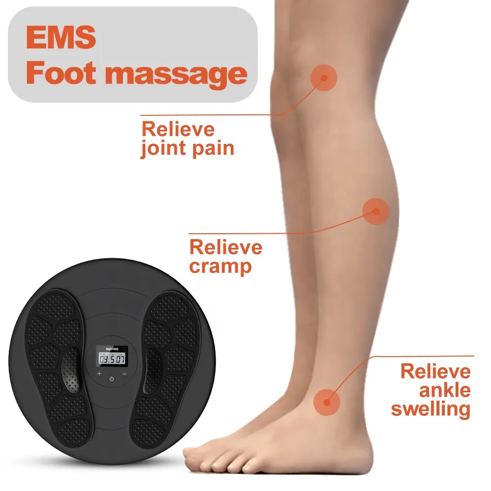 무선 제어 EMS & TENS 전동 발 마사지기 수십 통증 완화 발 발목 혈액 순환 발 마사지