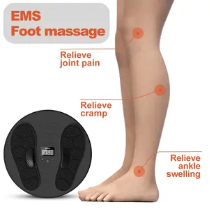 Masseur de pieds électrique sans fil EMS & TENS Soulager la douleur et les douleurs aux pieds Chevilles Circulation sanguine Masseur de pieds