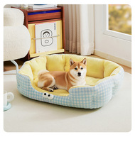 Cama para Mascotas Lavable para Todas las Estaciones, Sofá para Perros, Cálida y Relajante para el Invierno, para Perros Pequeños, Teddy, Bichón, con Funda Extraíble, Cama para Gatos