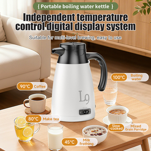 듀얼 전압 (12-24V/220V) 차량 및 가정용 주전자: 1.2L 대용량, 휴대용 여행용 히터, 온도 조절 및 빠른 가열 기능 - Product Image 3