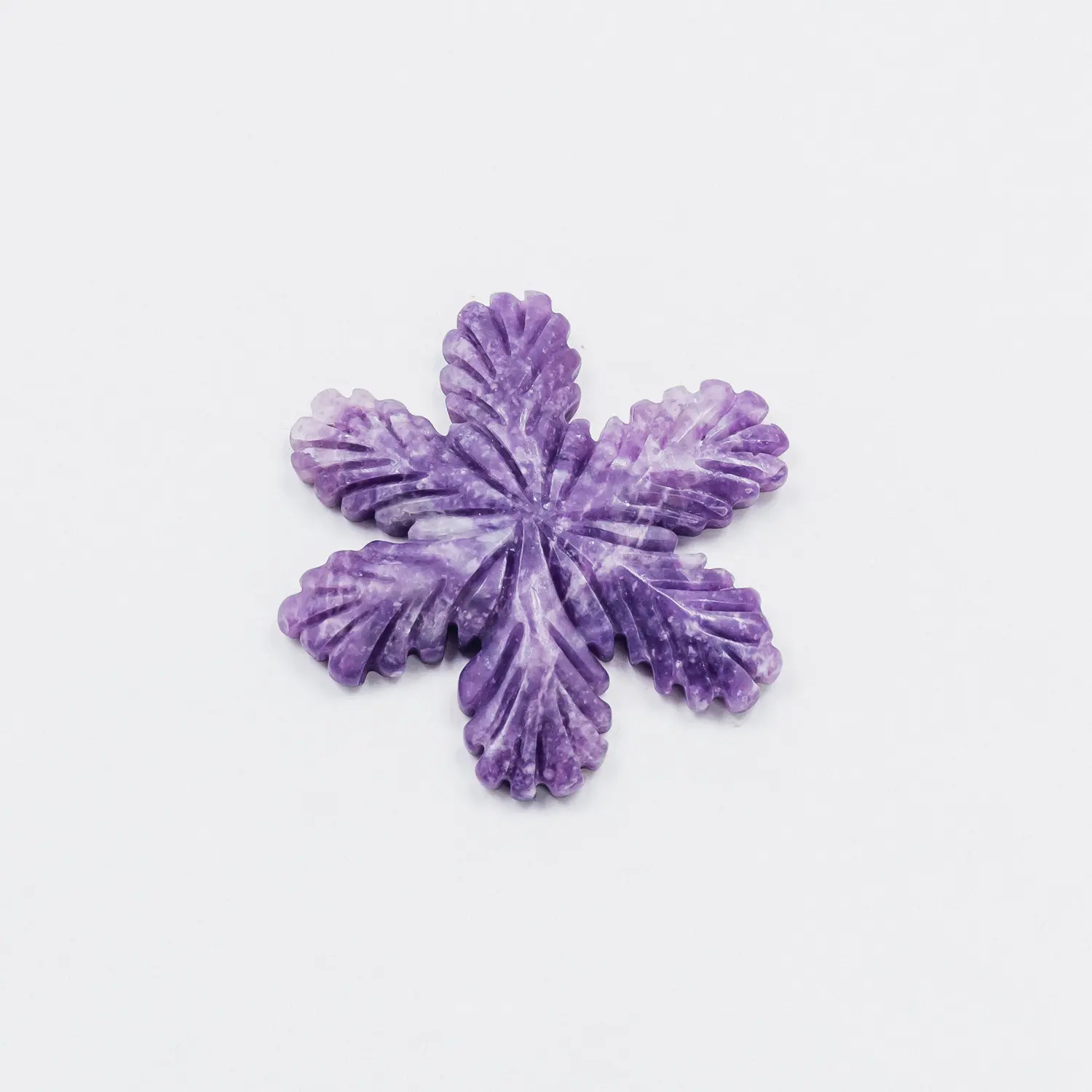 Großhandel Hohe Qualität Hand Geschnitzte Lila Glimmer Schneeflocke Folk Handwerk Healing Natürliche Kristall