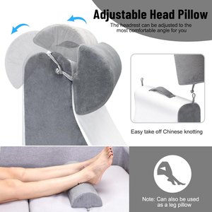 उन्नत समायोज्य बैक गर्दन समर्थन तकिया के साथ उन्नत समायोज्य गर्दन समर्थन तकिया और चल हेडरेस्ट रीडिंग तकिया - Product Image 5