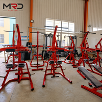Máquina de Entrenamiento de Fuerza Multifuncional de Acero con Carga de Placas para Entrenamiento en Pie, Colores Personalizables
