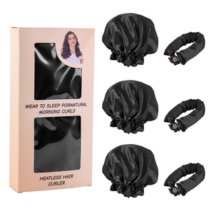 Offre Spéciale sans chaleur tige de curling <span class=keywords><strong>bandeau</strong></span> doux Satin <span class=keywords><strong>chignon</strong></span> Bonnet bigoudis vague <span class=keywords><strong>magique</strong></span> sommeil bigoudis ensemble - Product Image 4