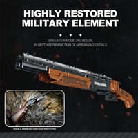 Ensemble de construction de fusil à double canon militaire MOC DIY, blocs en plastique ABS, jouet éducatif et électronique, à partir de 6 ans, échelle 1:72