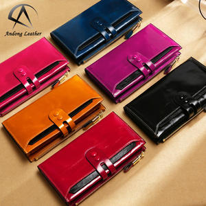 Cartera Larga para Mujer, de Cuero Vacuno Genuino, Bolsos de Mano Elegantes, Multifuncionales, Casuales, de Gran Capacidad - Product Image 1