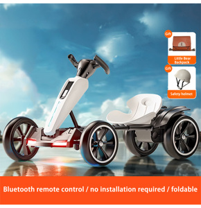 Kart Eléctrico Personalizable de Cuatro Ruedas para Niños de 2 a 14 Años, <span class=keywords><strong>con</strong></span> Control Remoto, Luces, Música, Funciona <span class=keywords><strong>con</strong></span> Batería, Unisex - Product Image 1