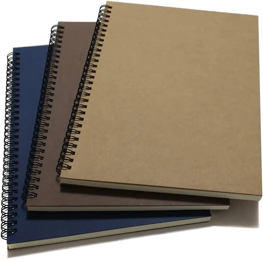 ruled Coil notebooks Brown Blue Customizable Wholesale Cheap Big Book Affordable Office Stationery Supplies