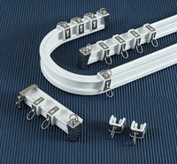 Support réglable et extensible pour rail de rideau, fixation supérieure