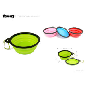 Ciotola Pieghevole per Cani in TPR, Disponibile in Rosso Prugna, Blu e Grigio - Molteplici Opzioni di Colore - Product Image 3