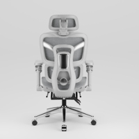 Chaise de bureau ergonomique à dossier haut, design moderne, pour cadres, entièrement en maille, avec repose-pieds de luxe pour le bureau à domicile