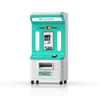 Cabina de Fotos Automática que Funciona con Monedas, Máquina Expendedora de Fotos de Autoservicio con Impresión Instantánea para Centros Comerciales y Eventos Nocturnos