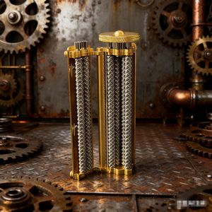 Cigar <b>Roller</b> 78mm Brass Round Classic Style Stainless Steel Blade Durable <b>Metal</b> Smoking Accessory - Product Image 3