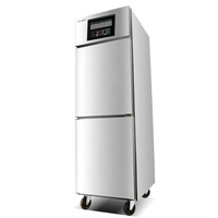 Réfrigérateur et congélateur de cuisine professionnelle en acier inoxydable 304 -15°C~10°C, horizontal, vertical, avec congélateur supérieur