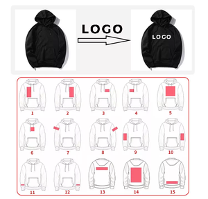 Venta al por mayor personalizado DTG Transferencia de Calor/3D impresión por sublimación digital LOGO liso en blanco de talla grande sudaderas con capucha recortadas para hombre - Product Image 4