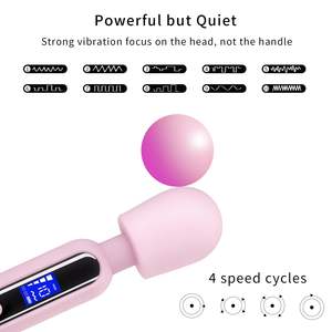 Waterproof <span class=keywords><strong>Whisper</strong></span> <span class=keywords><strong>Quiet</strong></span> potente vibrazione Multi velocità ricaricabile massaggiatore personale Pussy stimolazione bacchetta vibratore per le donne - Product Image 2