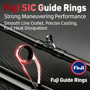 Caña de Pescar de Fibra de Carbono Ergonómica y Duradera TRY&<span class=keywords><strong>V</strong></span>, con Guías FUJI, Sensible, de Alta Resistencia, Antideslizante, para Pesca con Señuelos - Product Image 2