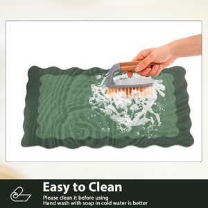 Tapis de <span class=keywords><strong>bar</strong></span> à café festonné pour comptoir, jolis tapis de séchage de vaisselle pour comptoir de cuisine, en diatomite absorbante, décoration esthétique pour cuisine - Product Image 5