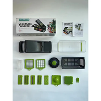 Topleider 12-In-1 Handmatige Groente Mandoline Slicer Pp Handbediende Veggie Chopper Met Uiensnijder Voedselhakselaar