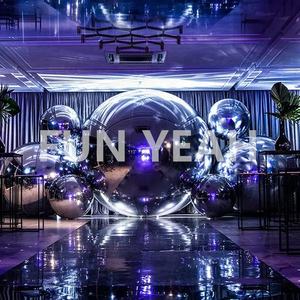 Disco de décoration de scène de mariage d'événement avec <span class=keywords><strong>ballon</strong></span> de miroir <span class=keywords><strong>gonflable</strong></span> d'or brillant La boule de miroir <span class=keywords><strong>gonflable</strong></span> peut être placée <span class=keywords><strong>sur</strong></span> <span class=keywords><strong>l</strong></span>'<span class=keywords><strong>eau</strong></span> - Product Image 5
