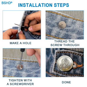 Wholesale <strong>Custom</strong> Design Dome Zinc Alloy Metal Material Garment <strong>Button</strong> Jeans <strong>Buttons</strong> for Jeans - Product Image 6