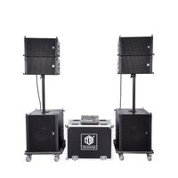 Paket Sistem Audio Konfigurasi Tinggi 75-core dengan Magnet Neodymium Penuh, Line Array Aktif 10-inci, Catu Daya AC 8-ohm 400W