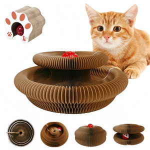 ที่ข่วนเล็บแมวแบบพับได้พร้อมกระดิ่งสำหรับแมว - Product Image 1