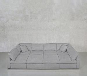 मिनिमलिस्ट वाटरप्रूफ फैब्रिक काउच कम्फर्ट क्लाउड कॉम्बिनेशन सोफा बेड लिविंग रूम मॉड्यूलर पिट सेक्शनल सोफा - Product Image 6