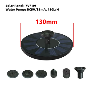 शानदार गोल सौर ऊर्जा संचालित उद्यान पूल फ्लोटिंग फाउंटेन पंप पंप 4-नोजल पक्षी स्नान - Product Image 5