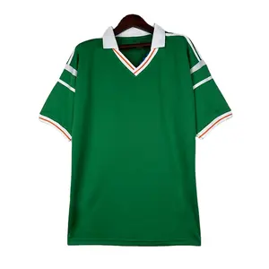 1998复古升华足球球衣爱尔兰乡村队短足球球衣旧风格