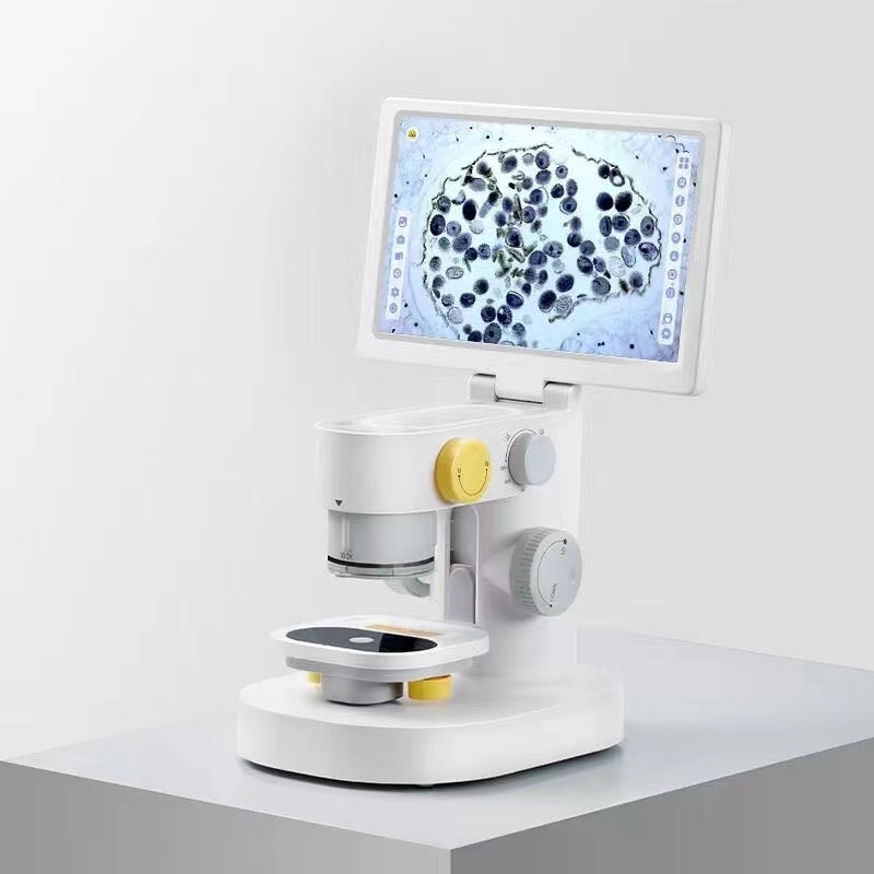 9 Inch Video Touch 1200X Magnification USB Digital Camera Biological Microscope With LCD Screen