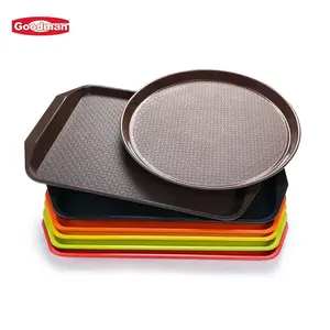 Cafe Standard Non-Slip Plastic Fast Food Tray Serving Food Tray