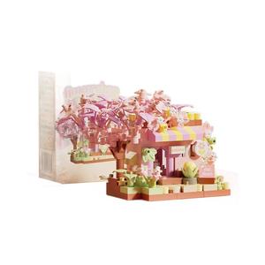 Nuevo material ABS para arquitectura, bloques de construcción Street View, floristería, <span class=keywords><strong>casa</strong></span> del árbol del cerezo, decoración de escritorio para el hogar - Product Image 6