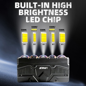 SANVI OEM ODM S500 Auto Led Grille <b>Lights</b> 26mm Thickness 75w 108w 5500k Blue Lens Fog <b>Work</b> External Auxiliary <b>Lights</b> - Product Image 2