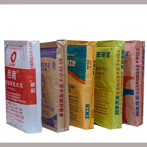 Fábrica original China PP válvula tejida fondo cuadrado bolsa de cemento de alta calidad 40kg 50kg exportaciones a África
