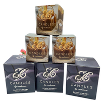 Boîte en carton carrée vide de luxe personnalisée pour pot de bougie de 10 oz avec couvercles et emballage cadeau pour pots de bougie
