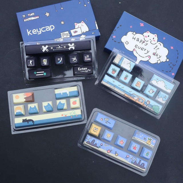 Original Highly DIY Keycap 5 Sides Dye-Subbed Keycap CHERRY Profile Keycaps for Mechanical Keyboard ATK Attack Shark (8PCS/Set)