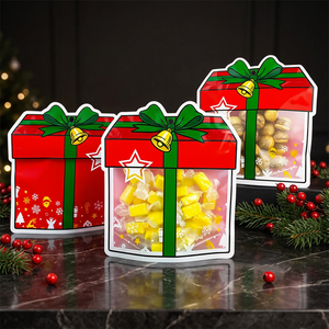 Sachets refermables personnalisés à fermeture éclair, série Noël, qualité alimentaire, pour bonbons et snacks, directement de l'usine, OEM ODM - Product Image 1