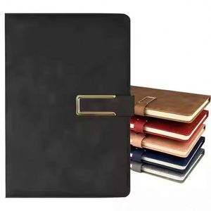 Wholesale Custom Type Creative Color PU Notebook <b>A5</b> Magnet Button for Travel Office Business High-end <b>A5</b> Notebook Leather - Product Image 3