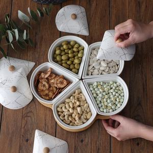 Assiette à fruits secs en céramique, snacks à vent, graines <span class=keywords><strong>de</strong></span> melon, noix et fruits froids, ensemble <span class=keywords><strong>de</strong></span> table basse, plateau créatif, offre spéciale - Product Image 3