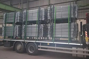 Marco <span class=keywords><strong>de</strong></span> apilamiento comercial fabricado personalizado móvil portátil tubo frío acero Stillages Pallet Rack piezas <span class=keywords><strong>de</strong></span> andamio - Product Image 5