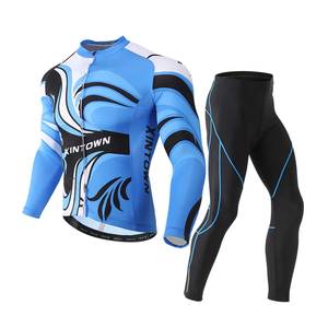 Maillot thermique d'hiver personnalisé pour le cyclisme en eaux profondes, hauts de cyclisme urbains à manches longues pour hommes, vêtements de vélo d'automne - Product Image 1
