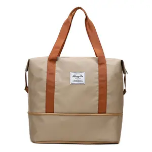 Hochwertiger Sporttaschen-Damen-Duffel-Handtaschen-Set Gepäck Wochenenden-Tasche Unisex Oxford Saffiano Leder-Reisetasche