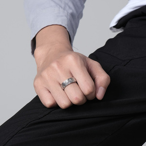 7Mm 316l Roestvrij Staal Sieraden Diamant Ruit Vorm Hiphop Heren Ring - Product Image 5